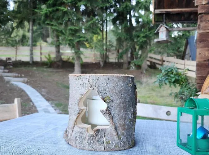 Urige Waldbienenhütte